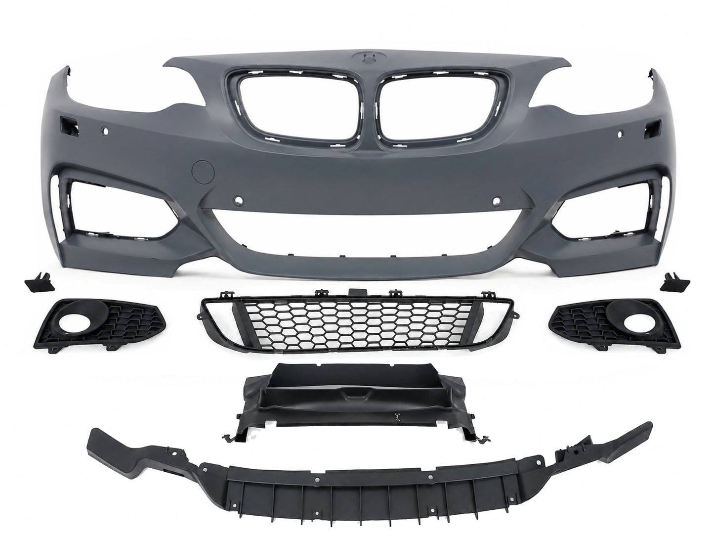 Stoßstange für BMW 2er F22 F23 2014+ Coupe Cabrio Unterer Gitter M Tech Design Carpartstuning Austria