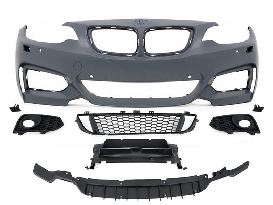 Stoßstange für BMW 2er F22 F23 2014+ Coupe Cabrio Unterer Gitter M Tech Design Carpartstuning Austria