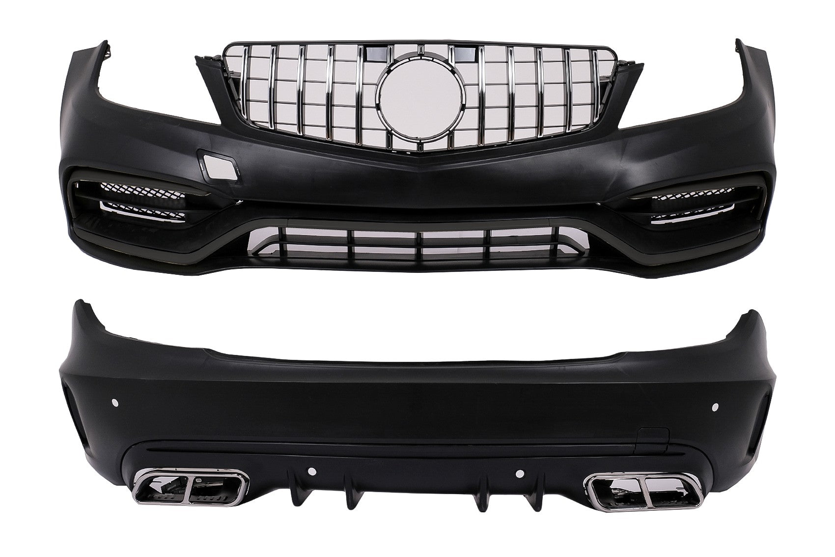 Bodykit für Mercedes C W204 07-15 Umbau auf W205 C63 Design Stoßstange Endrohre Carpartstuning Austria