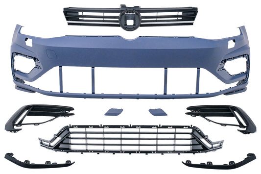 Stoßstange für VW Golf VII 7 13-17 Kühlergrill Untere Verlängerung R-Line Look Carpartstuning Austria