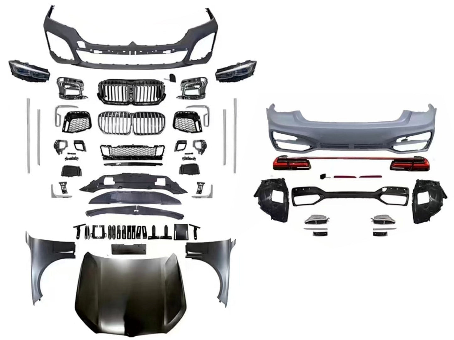 Bodykit Stoßstange für BMW 7er F01 (Baujahr 08–15), Umbau auf G12 Facelift Carpartstuning Austria
