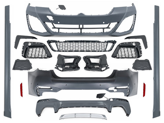 Bodykit für BMW 5er G30 LCI 2020+ MT Look Unterer Gitter Seitenschweller Stoßstange Carpartstuning Austria