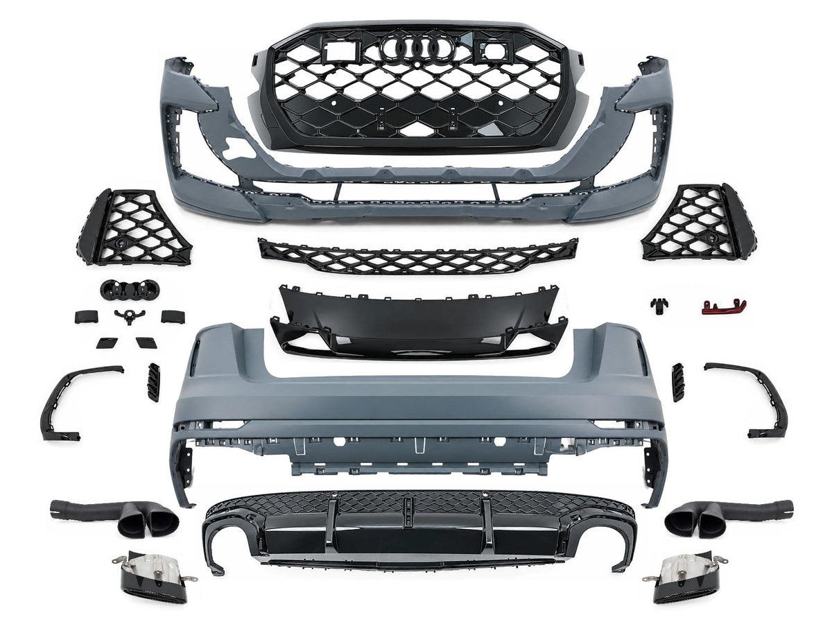 Body Kit für Audi Q8 SUV 2018-2023 RS Design Stoßstange Grille Endrohre Carpartstuning Austria