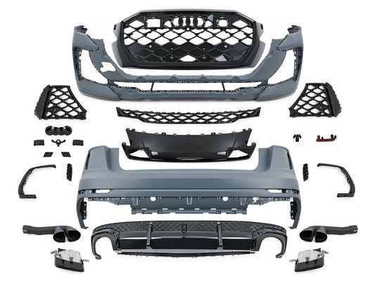 Body Kit für Audi Q8 SUV 2018-2023 RS Design Stoßstange Grille Endrohre Carpartstuning Austria
