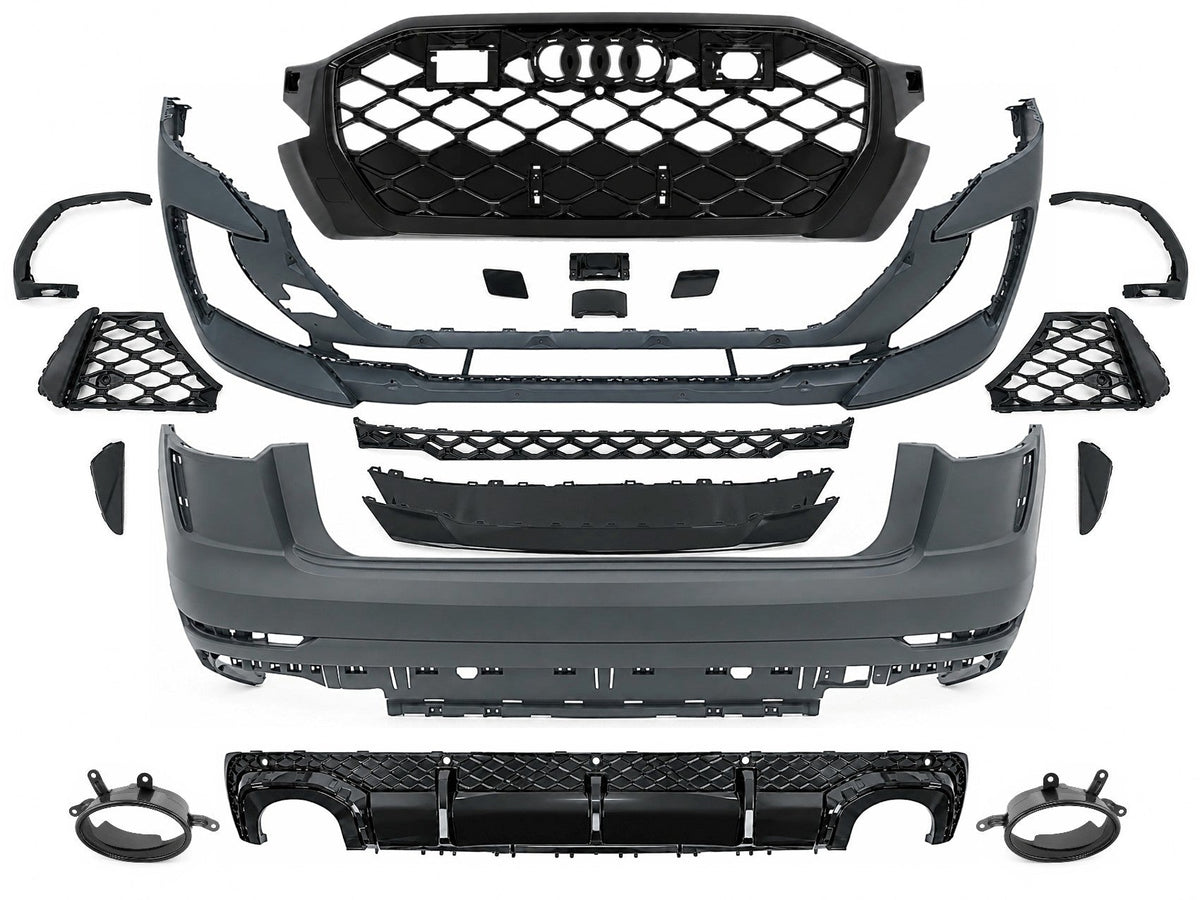 BodyKit für Audi Q8 SUV MOPF 2024- RS Design Stoßstange Grille Endrohre Bumper Carpartstuning Austria