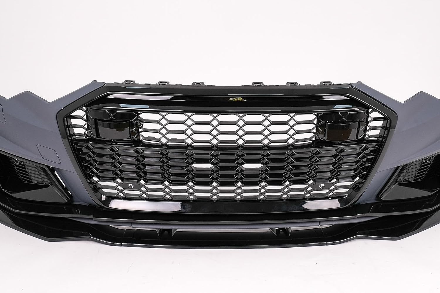 Frontstoßstange für Audi A6 C8 4K 2018+ RS6 Look Zentraler Grill Glänzend schwarz Carpartstuning Austria