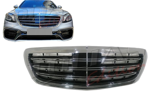 Kühlergrill für Mercedes S-Klasse W222 2014-08.2020 S65 Look Chrom Carpartstuning Austria