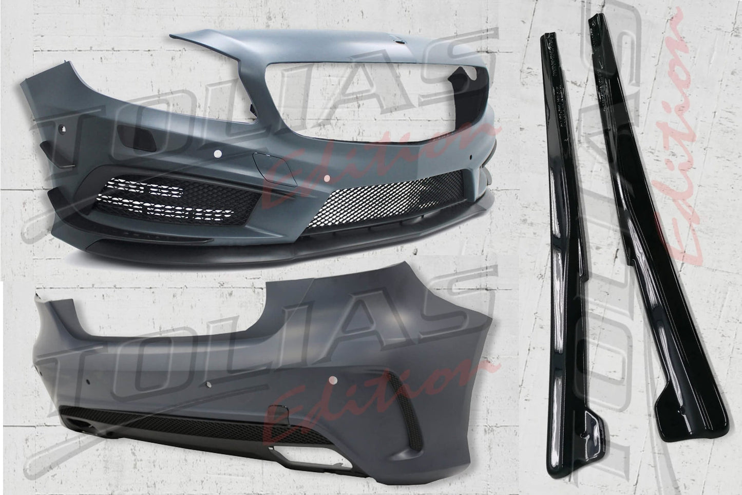 BodyKit Karosserie-Kit für Mercedes A-Klasse W176 2012–2015 A45 Design: Seitenschwellerverbreiterungen Carpartstuning Austria