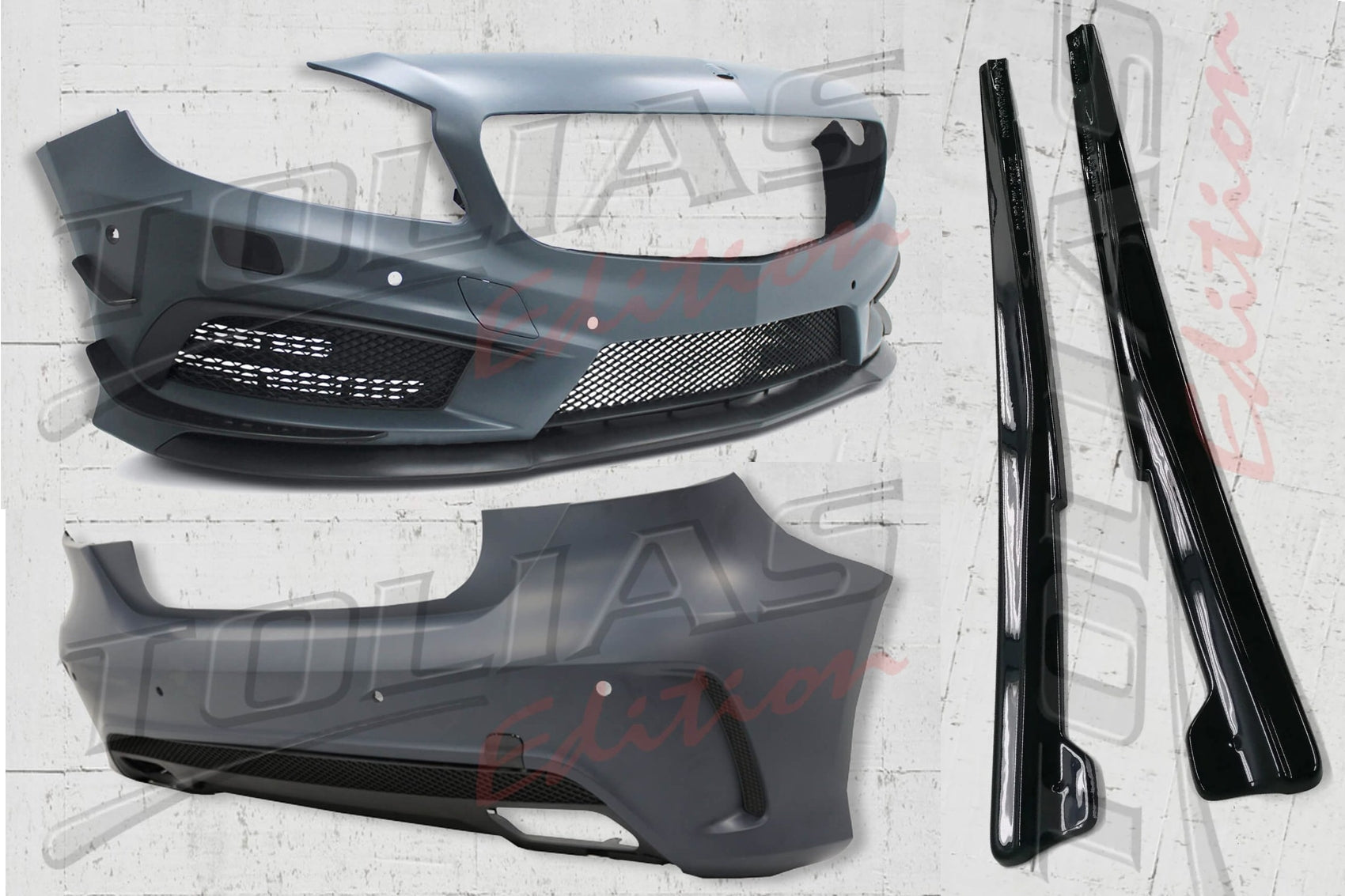 BodyKit Karosserie-Kit für Mercedes A-Klasse W176 2012–2015 A45 Design: Seitenschwellerverbreiterungen Carpartstuning Austria