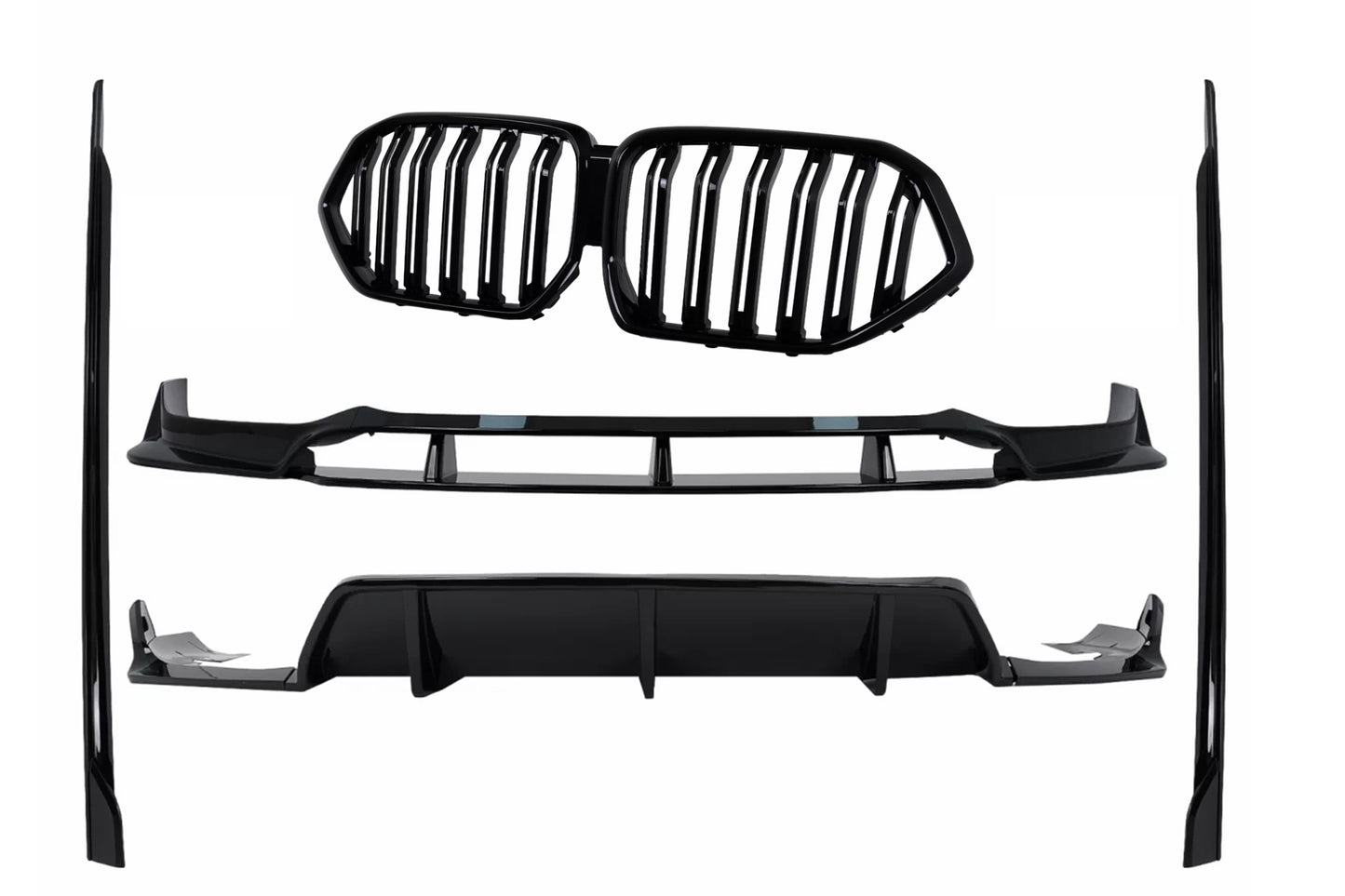 Aero Body Kit für BMW X6 G06 19-03.23 M-Tech Black Knight Design Schwarz Diffusor Carpartstuning Austria