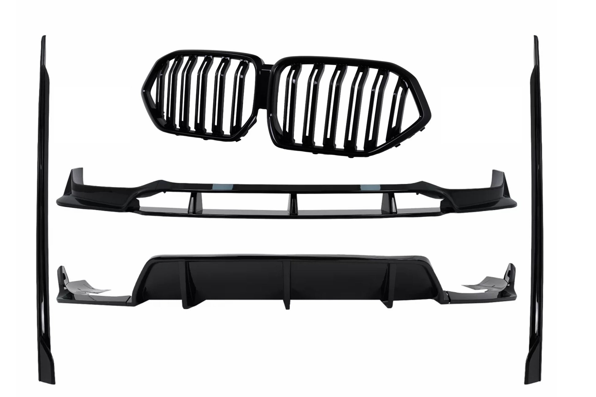 Aero Body Kit für BMW X6 G06 19-03.23 M-Tech Black Knight Design Schwarz Diffusor Carpartstuning Austria
