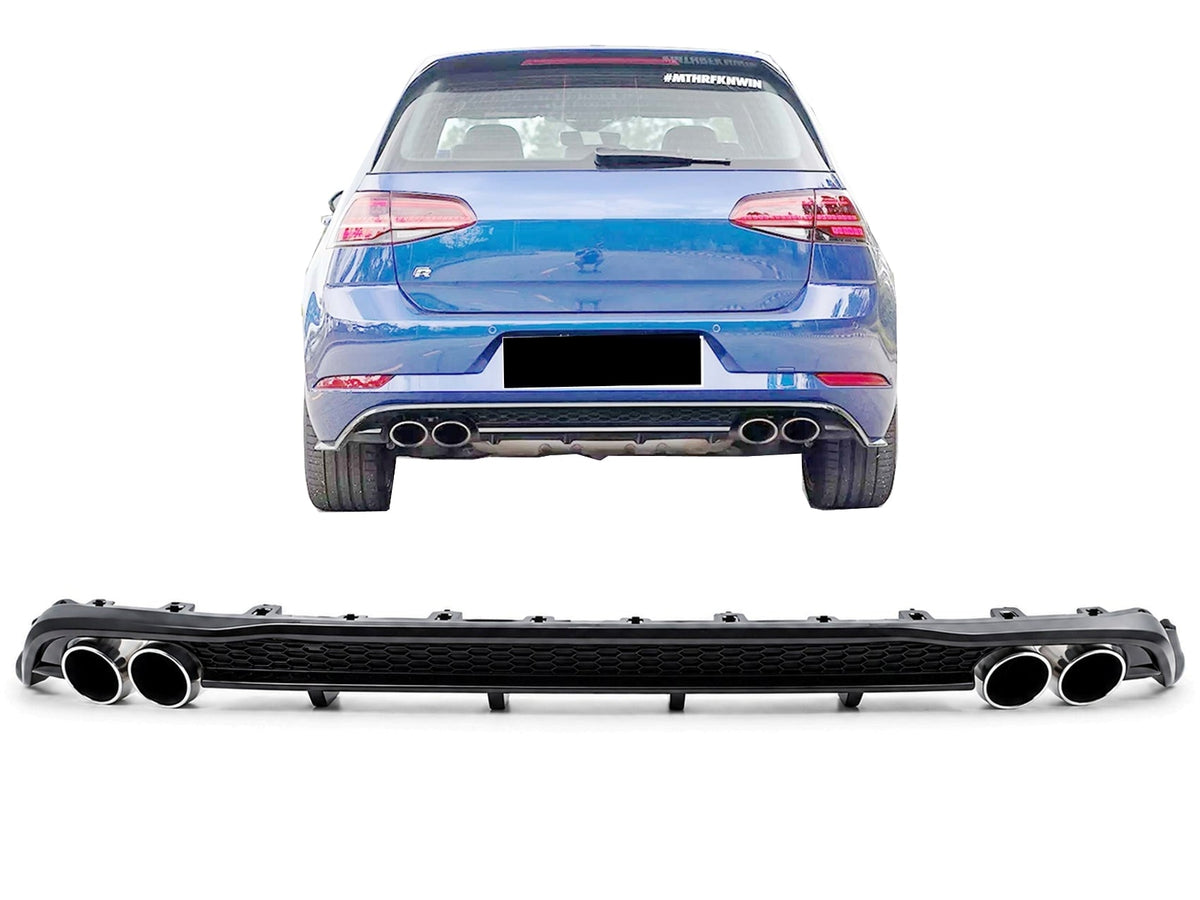 Heckstoßstangen Luftverteiler für VW Golf 7.5 VII Schrägheck 2017+ GTI Design Carpartstuning Austria