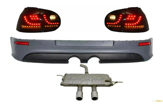 Heckausschub für VW Golf 5 03-07 R32 Look Rückleuchten LED Rauch Auspuff System R32 Look CarPartsTuning