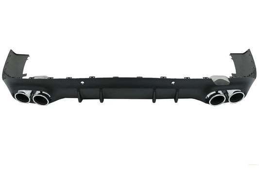 Heckdiffusor mit verchromten Endrohren passend für Mercedes CLS-Klasse C257 (2018+) CLS53 Design KITT