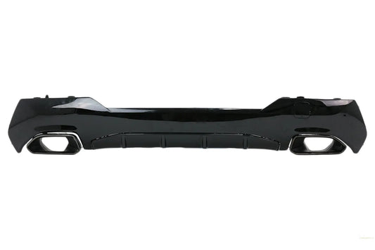 Heckschürzendiffusor Mit Endrohren Passend Für BMW 4er G22 G23 M Sport (2020-Up) M440i Design Schwarz KITT