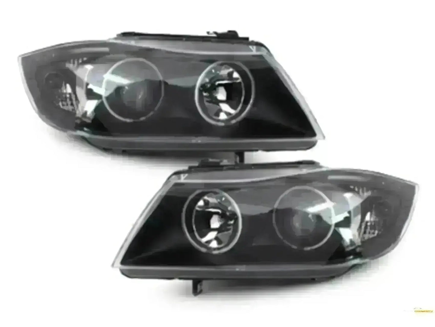 Scheinwerfer für BMW 3er E90 E91 03.2005-08.2008 Angel Eyes CCFL Schwarz CarPartsTuning
