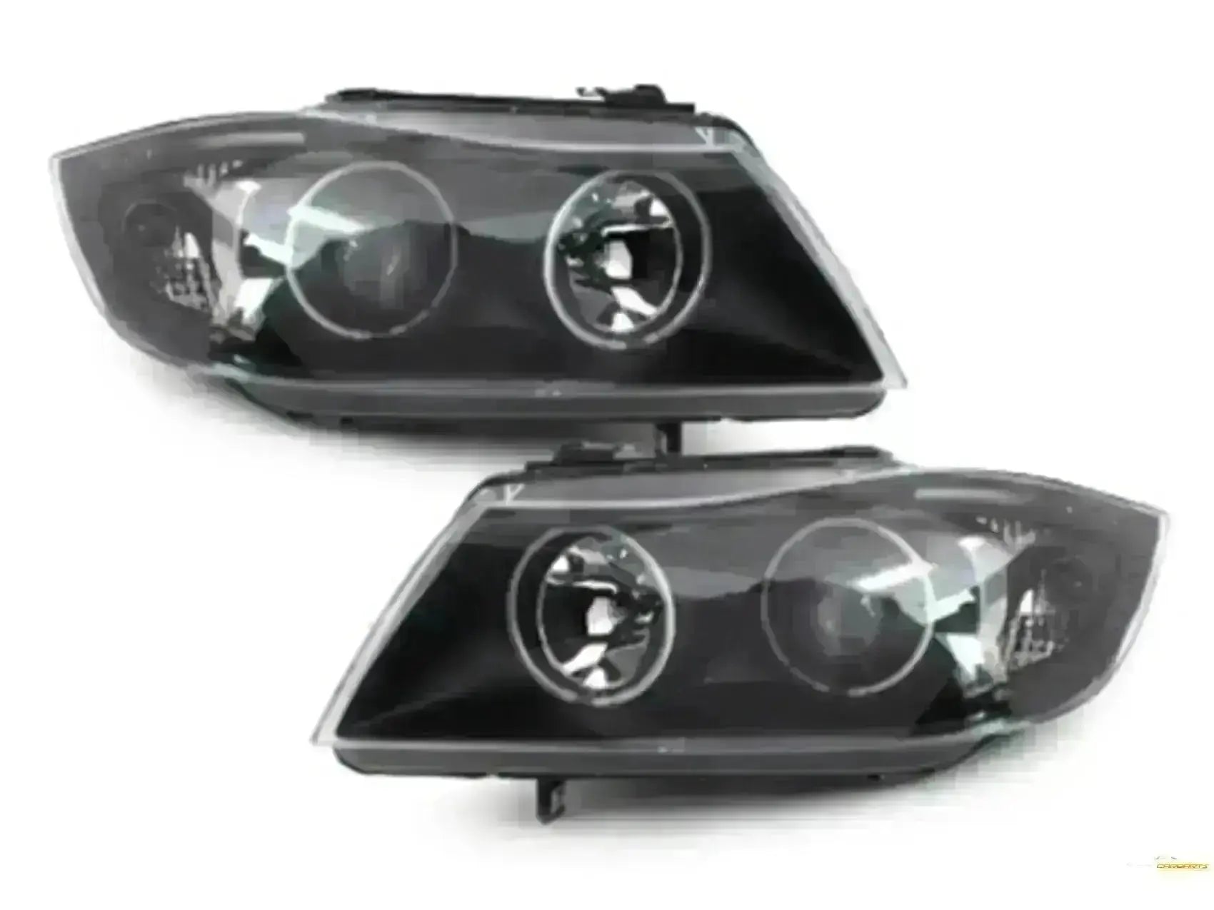Scheinwerfer für BMW 3er E90 E91 03.2005-08.2008 Angel Eyes CCFL Schwarz CarPartsTuning