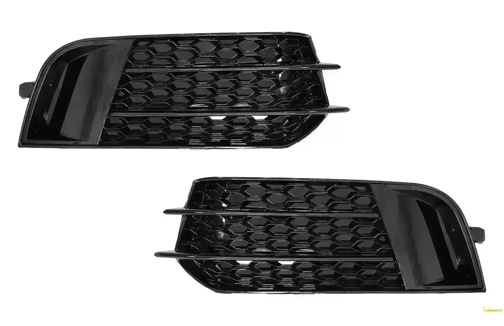 Seite Gitter Nebellampe Abdeckungen für Audi A1 8X 2010-2015 RS1 Design Glänzend schwarz CarPartsTuning