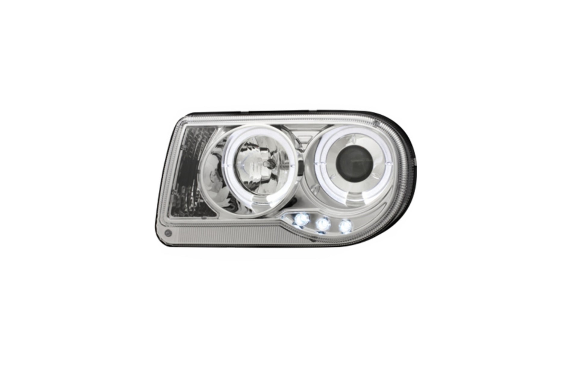 Scheinwerfer für CHRYSLER 300C 2004-2008 Zwei Halo-Felgen Chrom CarPartsTuning