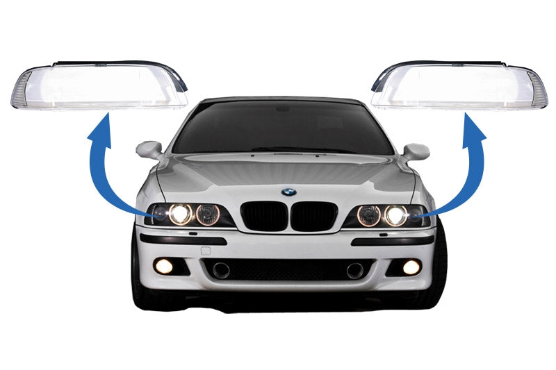 Scheinwerfer Glases Objektiv für BMW 5er E39 Facelift 2000-2003 CarPartsTuning