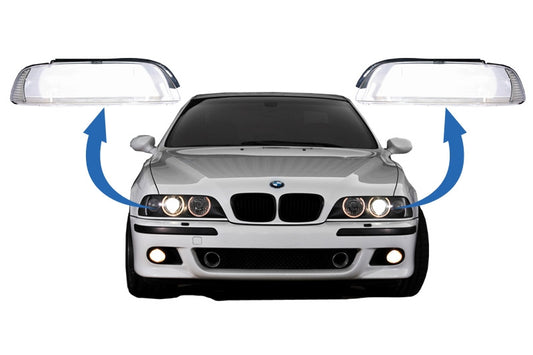 Scheinwerfer Glases Objektiv für BMW 5er E39 Facelift 2000-2003 CarPartsTuning