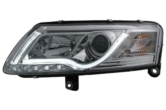 LED DRL Scheinwerfer für Audi A6 C6 4F 2004-2007 Tagesfahrlicht Chrom CarPartsTuning
