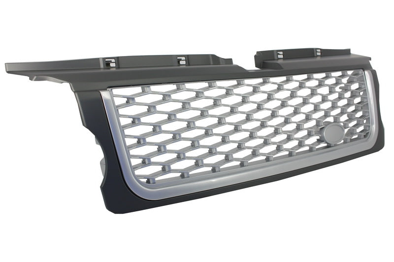 Kühlergrill Seitenschlitze für Sport 05-08 L320 Autobiography Look Silber Edition CarPartsTuning