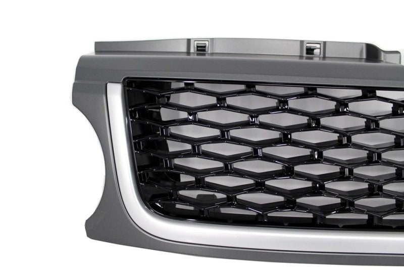 Mittelgrill Und Seitliche Lüftungsschlitze Passend Für Land Range Sport Facelift L320 (2010-2013) Autobiography Look Platinum Black Edition KITT