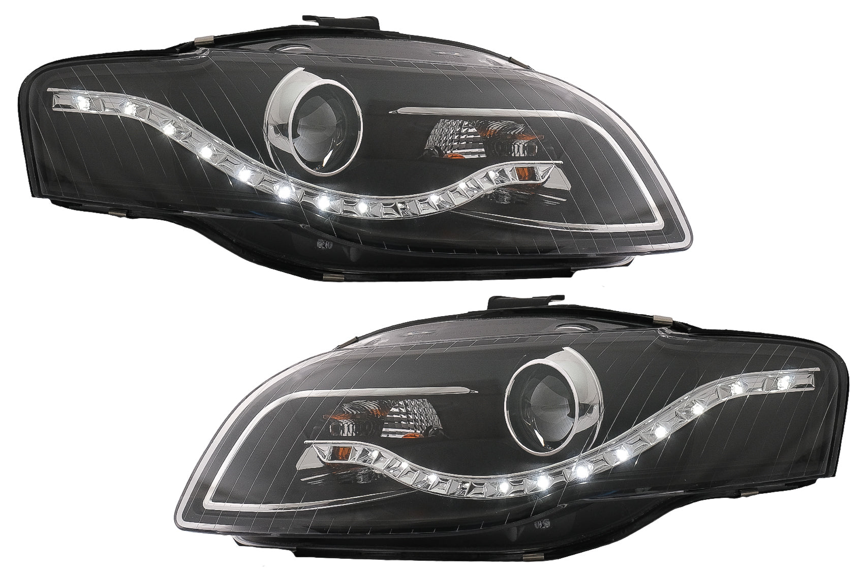 Scheinwerfer LED DRL Tagfahrlicht für AUDI A4 B7 11.04-03.08 Headlamp Schwarz CarPartsTuning