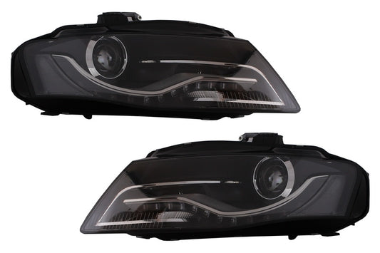 LED Scheinwerfer für Audi A4 B8 8K 04.08-11 Tagfahrlicht Schwarz CarPartsTuning