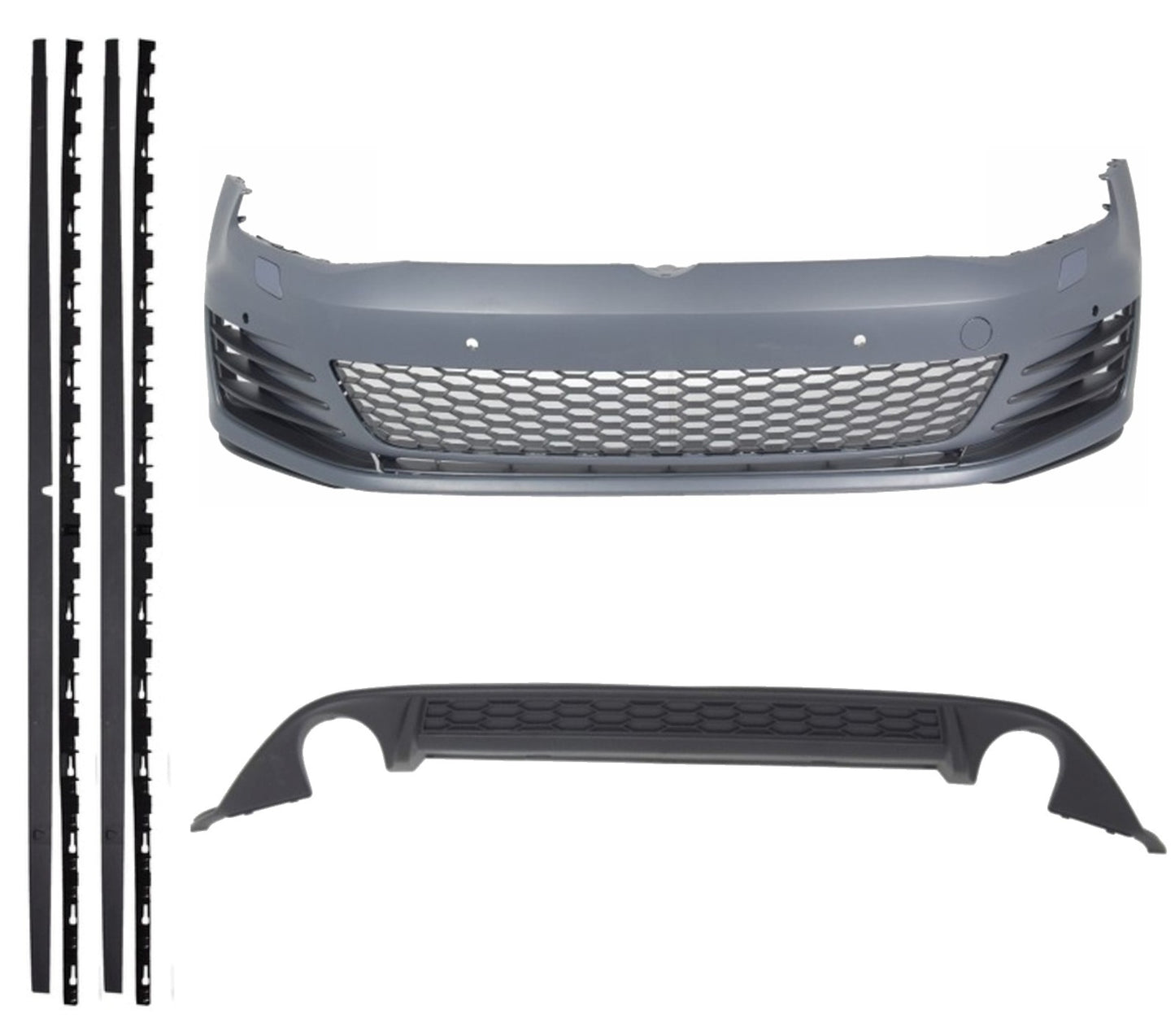 Body Kit für VW Golf 7 VII 13-16 Stoßstangengitter Seitenschweller GTI Look CarPartsTuning