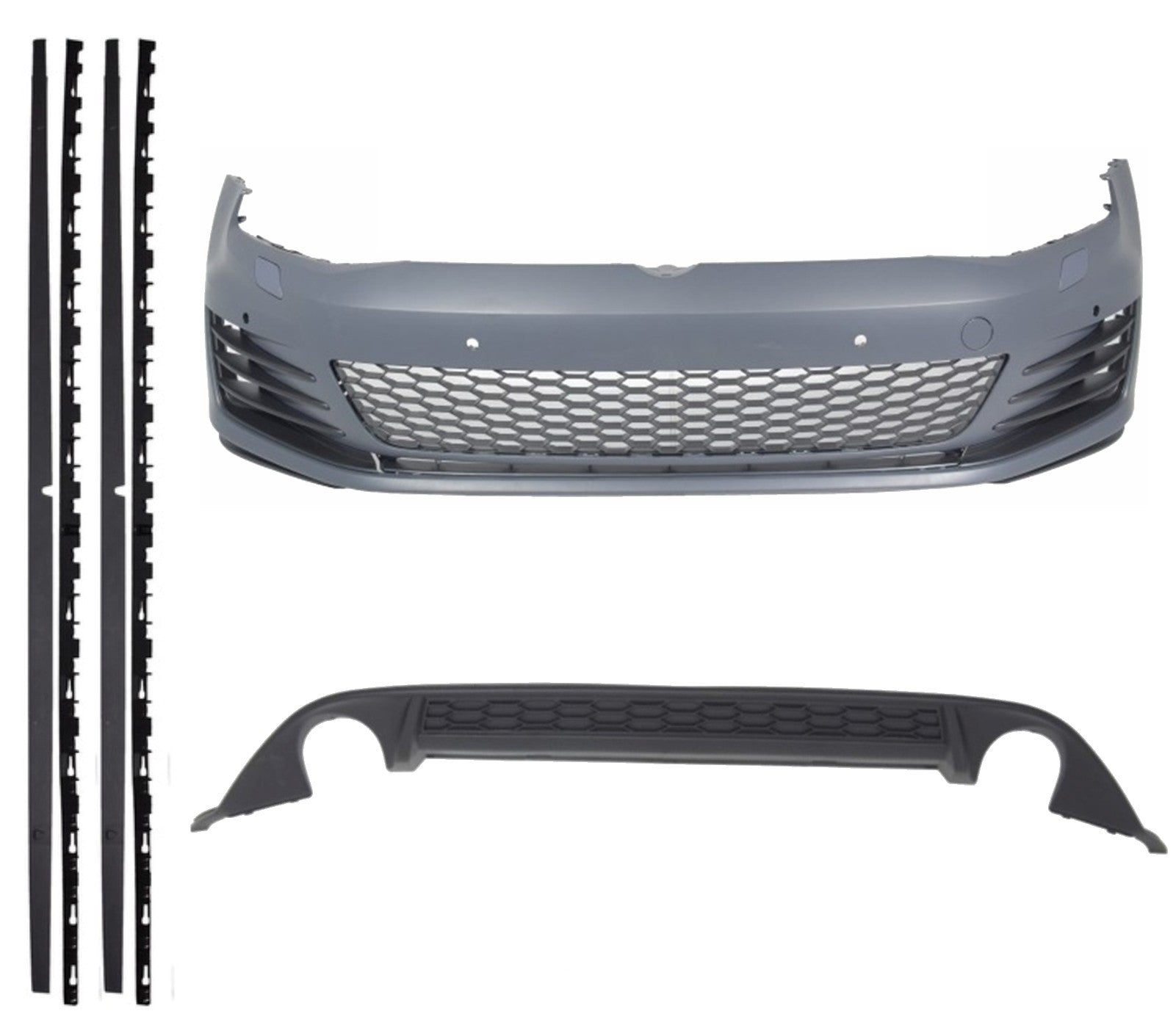 Body Kit für VW Golf 7 VII 13-16 Stoßstangengitter Seitenschweller GTI Look CarPartsTuning