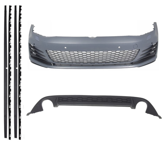 Body Kit für VW Golf 7 VII 13-16 Stoßstangengitter Seitenschweller GTI Look CarPartsTuning