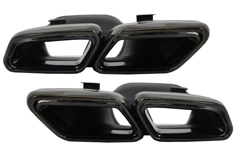 Auspuffblenden Passend Für Mercedes Benz S-Klasse W222 E-Klasse W212 S212 Facelift CLS W218 SL-Klasse R231 E65 S65 Sl65 A-Design Black Edition KITT