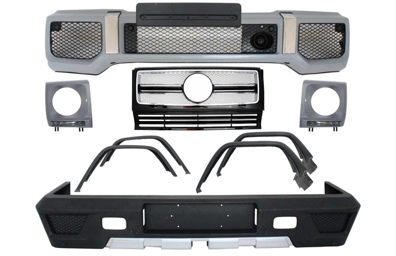 Konversion Retrofit Bodykit für Mercedes G-Klasse W463 1989-2018 G63 G65 Look CarPartsTuning