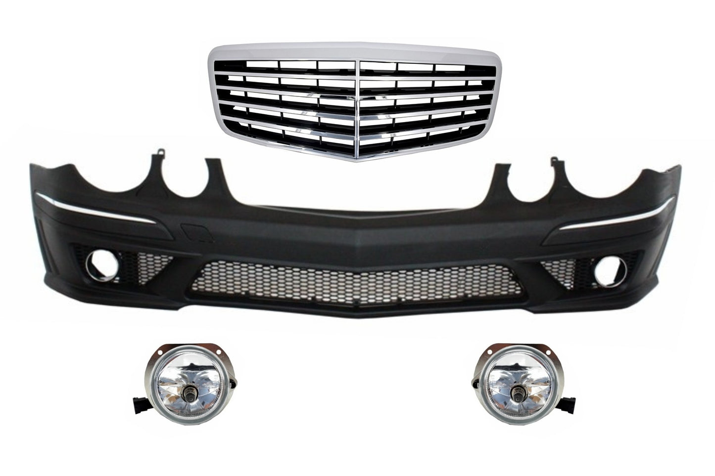 Stoßstange für Mercedes W211 E-Klasse 06-09 Montage Facelift Kühlergrill CarPartsTuning