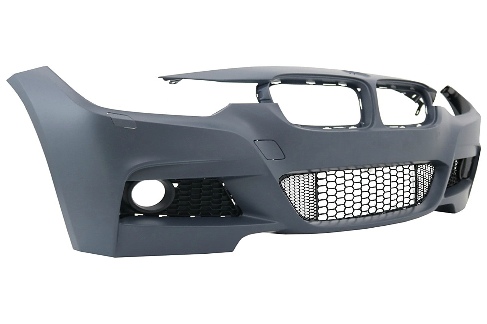 Frontstoßstange für BMW 3er F30 F31 2011+ M-Sport Look Gitter Doppelt Streifen Schwarz Carpartstuning Austria