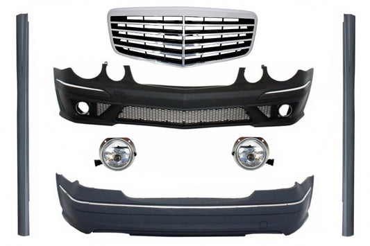 Bodykit für Mercedes E-Klasse W211 02-09 Stoßstange Mittelgitter E63 Design CarPartsTuning