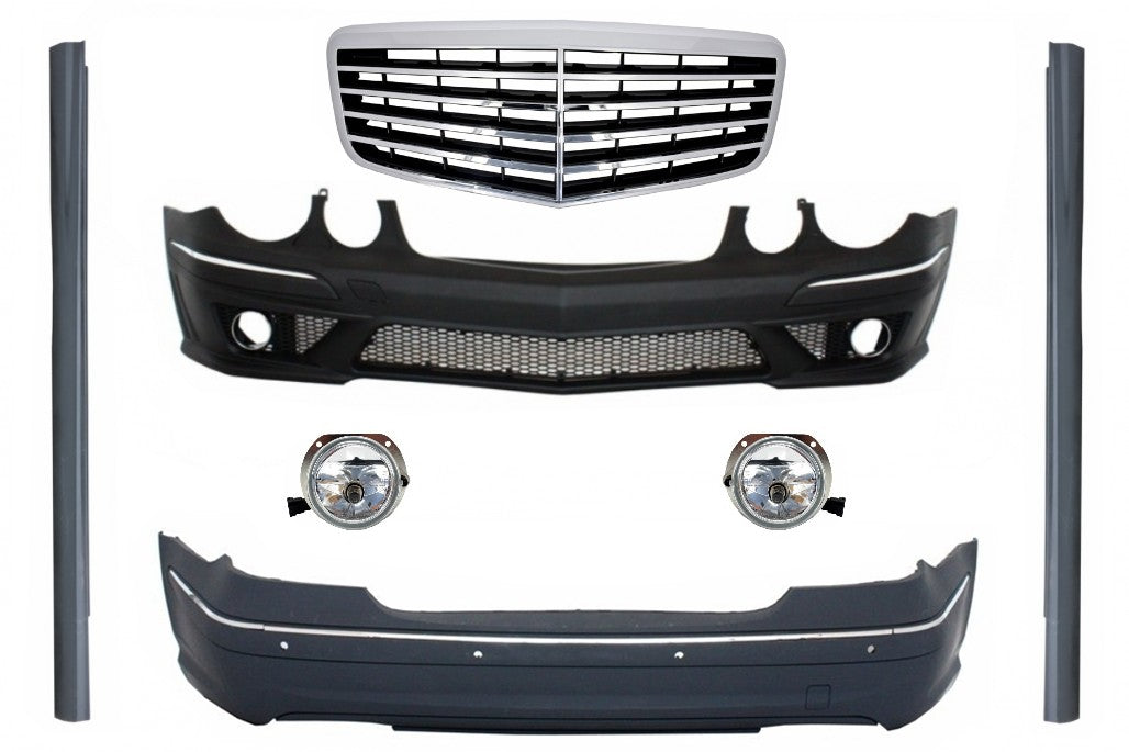 Bodykit für Mercedes E W211 02-09 Stoßstange Mittelgitter E63 Design CarPartsTuning
