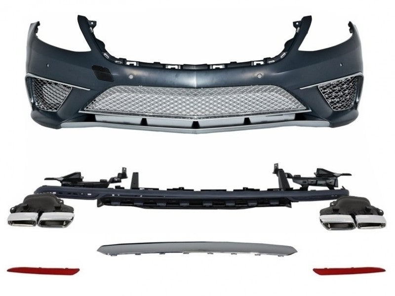 Bodykit für Mercedes S-Klasse W222 Sport Line 13-17 Stoßstange Auspuff S63 Look CarPartsTuning