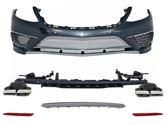 Bodykit für Mercedes S-Klasse W222 Sport Line 13-17 Stoßstange Auspuff S63 Look CarPartsTuning