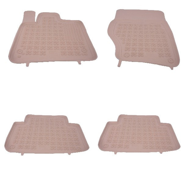 Gummi Fußmatte Beige passend für Audi Q7 I 4L (2005-2015) Rezaw Plast