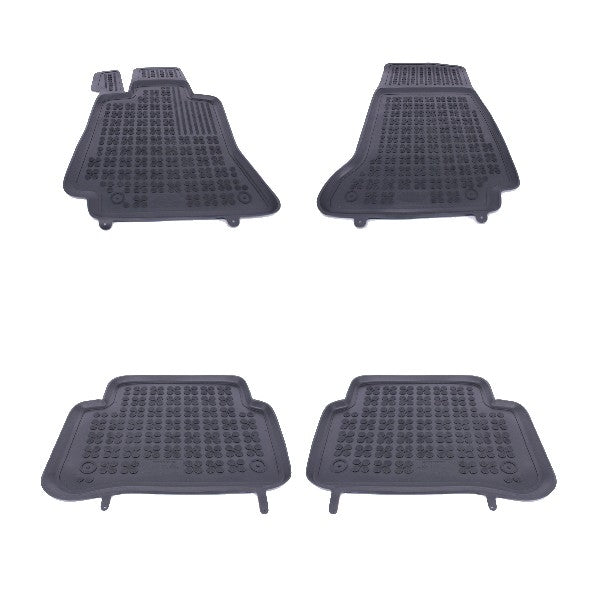 Gummifußmatte Schwarz für Mercedes E-Klasse W213 Limousine 16+ Geruchlos 3cm Rand CarPartsTuning