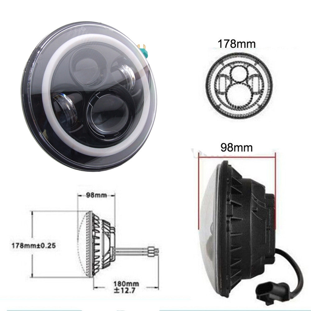 7 Zoll CREE LED Scheinwerfer für Jeep Wrangler JK TJ LJ Defender Mercedes W463 CarPartsTuning