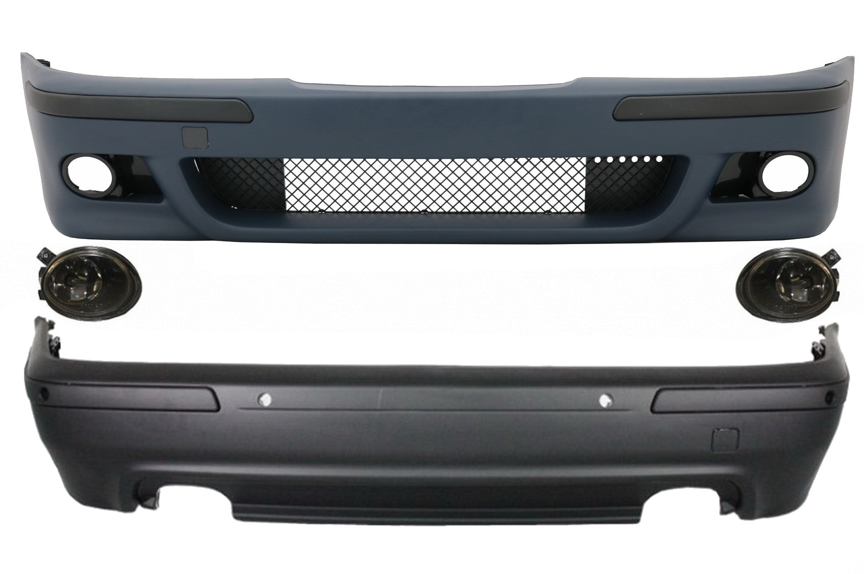 Bodykit für BMW E39 5er 1995-2003 Doppelt Auslauf M5-Look Nebellichter Rauch CarPartsTuning