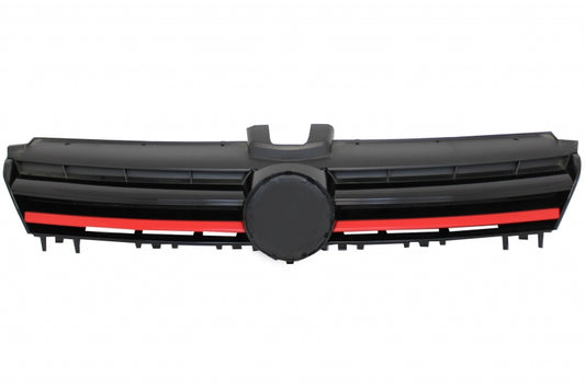 Komplettes Kit für VW Golf 7 VII 2013-2016 GTI Look Kühlergrill Rote Einfügungen CarPartsTuning