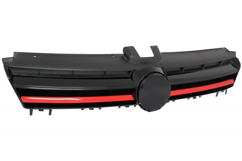 Komplettes Kit für VW Golf 7 VII 2013-2016 GTI Look Kühlergrill Rote Einfügungen CarPartsTuning
