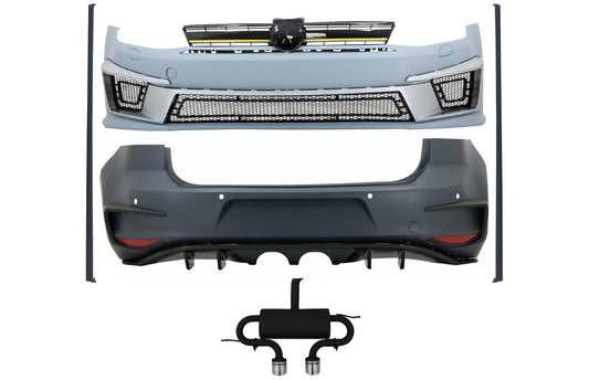 Komplettes Bodykit passend für VW Golf 7 VII 5G1 (2012-2017) R400 Design mit kompletter Abgasanlage ab Kat KITT