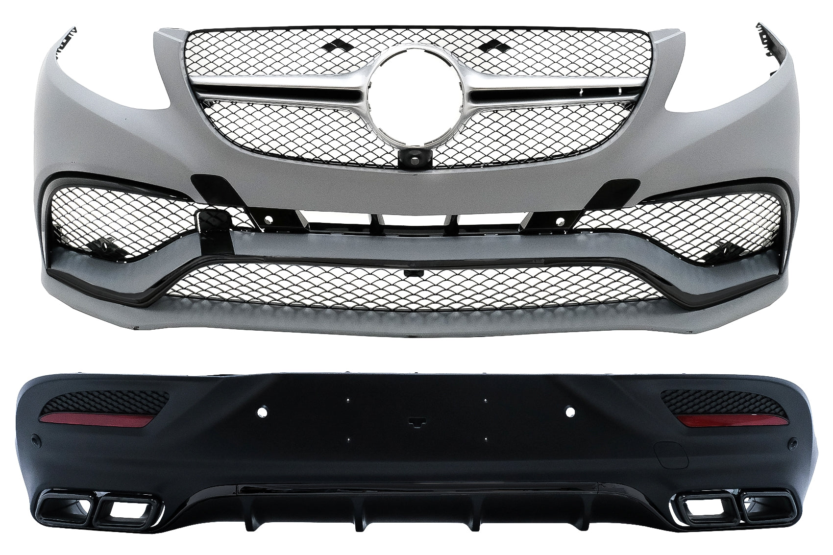 BodyKit für MERCEDES GLE Coupe C292 15+ Stoßstange Diffusor Tipps Look Black CarPartsTuning
