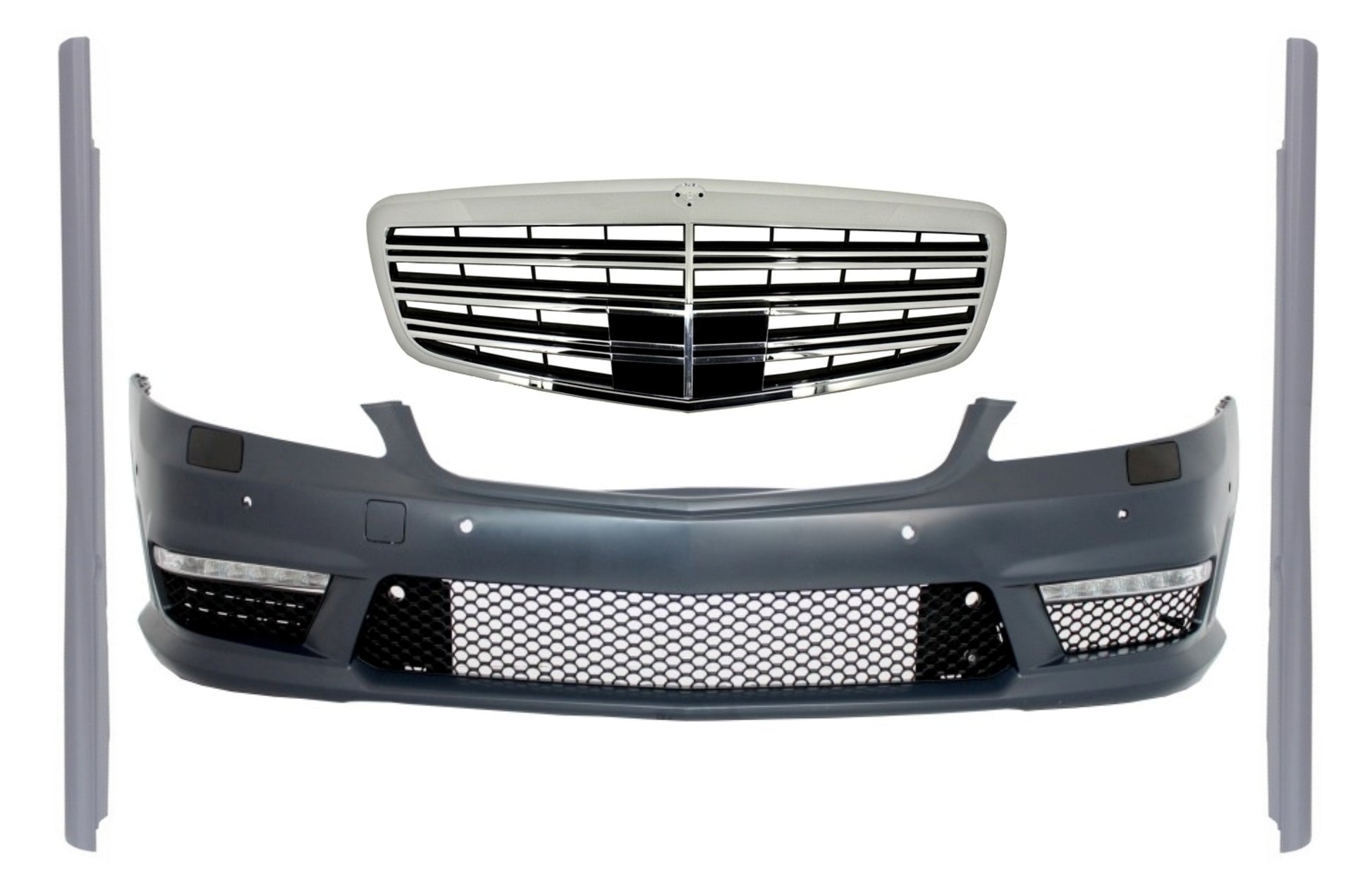 Stoßstange für MERCEDES W221 S 05-10 S63 S65 Look Seitenschweller Kurzversion CarPartsTuning